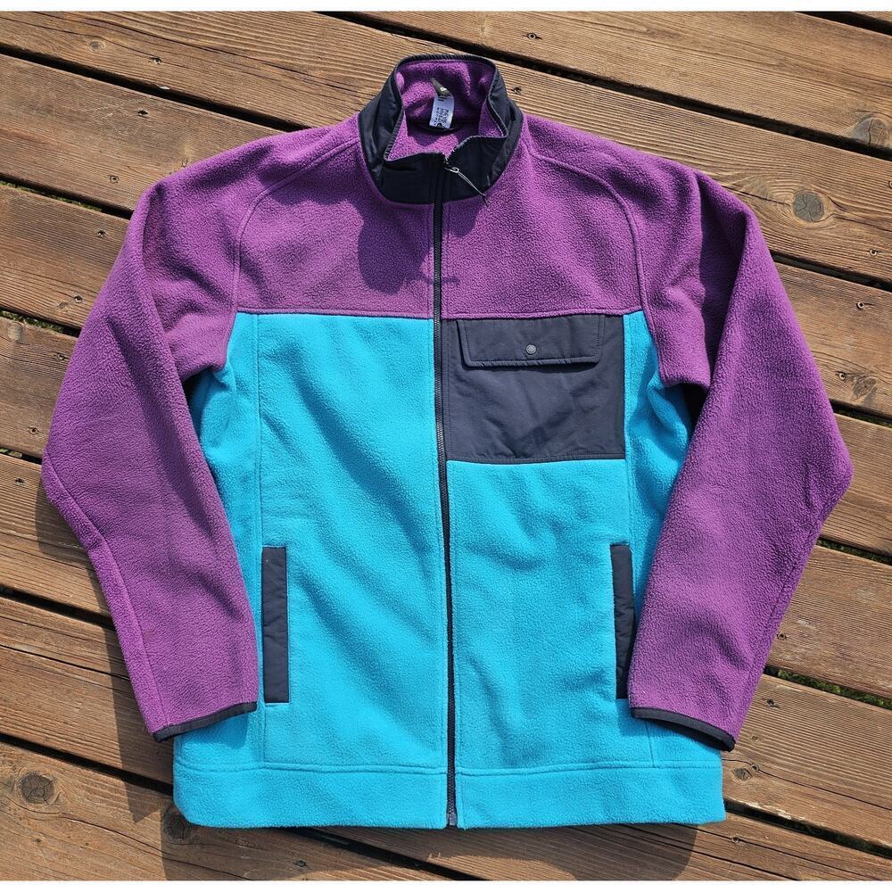 Mountain Hardwear UnClassic Fleece Jacket Mens Large Purple Blue Full Zip
